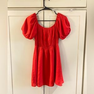 American Threads Red Babydoll Mini Dress, Size Small, New with tags